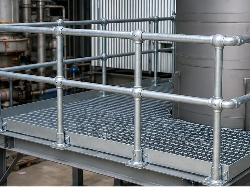 industrial galvanized ball joint guardrail system