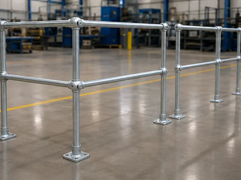 removable galvanized ball joint handrail sections