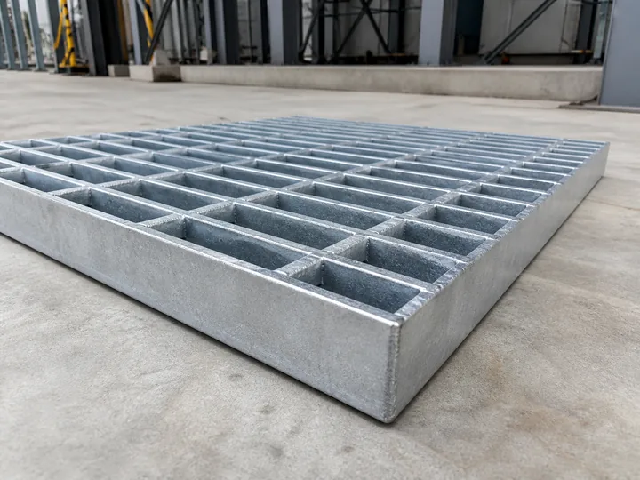 heavy-duty galvanized steel grating with thick bearing bars